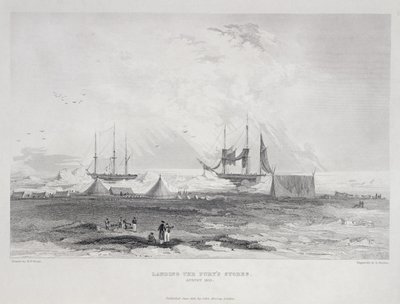 Débarquement des provisions de la Fury, août 1825, du 